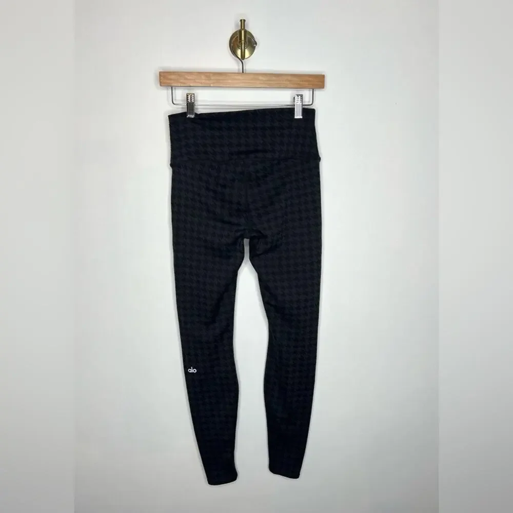 ALO Black Houndstooth Pattern Legging